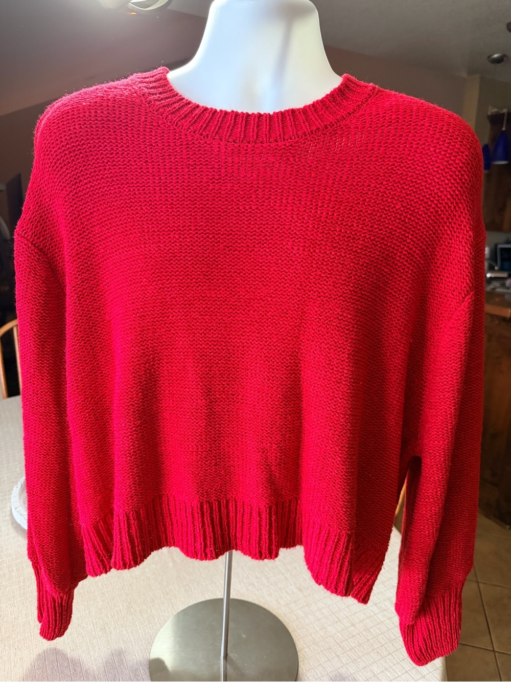 Zenana Outfitters Bright Red Crewneck Sweater